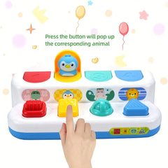 Montessori Baby Pop Up Animals Toy Interactive Sensory Toys for Toddlers