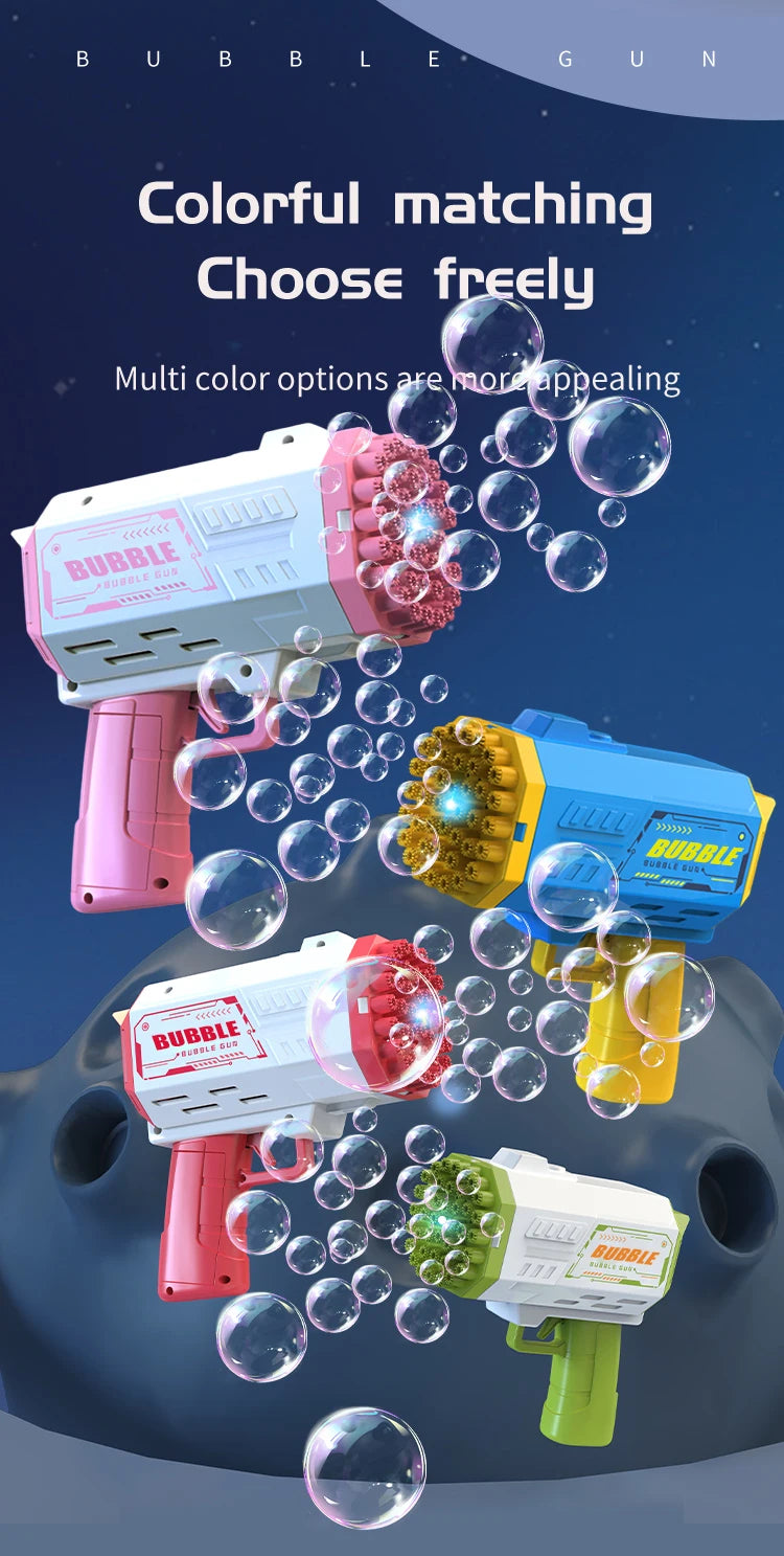 Electric Automatic Bubble Gun Party Birthday Gift Toy