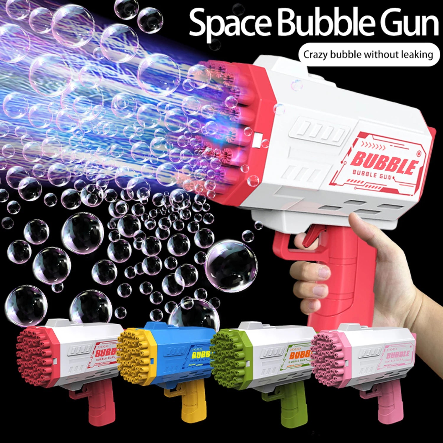 Electric Automatic Bubble Gun Party Birthday Gift Toy